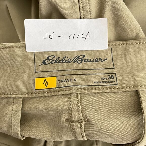 Eddie Bauer Travex Shorts Men's Size 38 Tan Outdoor Hiking Nylon Spandex - Picture 2 of 8